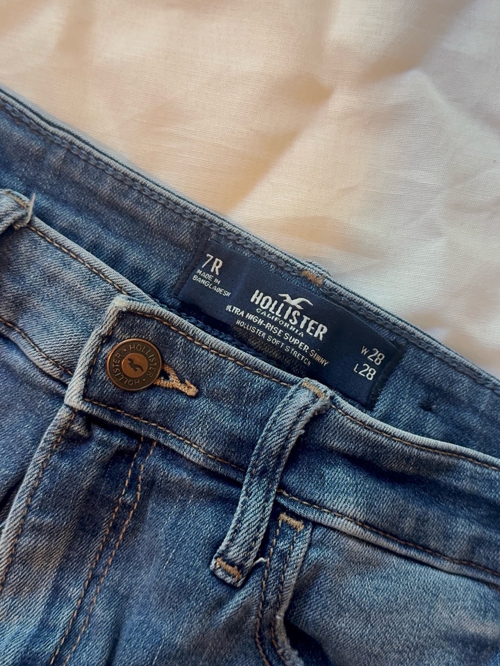 Hollister Blue High-Rise Super Skinny Jeans